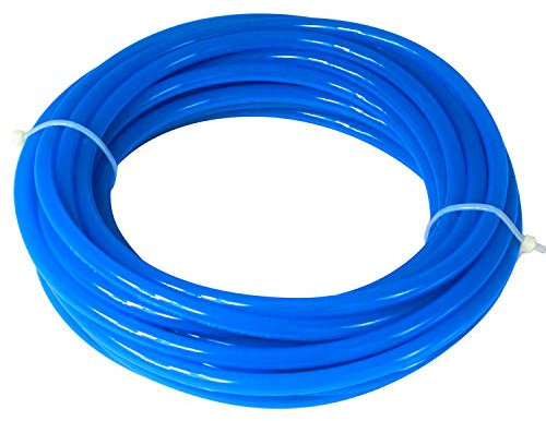 Quickun Pneumatic Tubing 6mm x 4mm PU Polyurethane Tube Air Hose Line for Air Compressor Fitting or Fluid Transfer (Blue 32.8ft/10Meters)