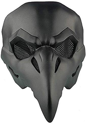 damdos Doctor Ravens Reaper Erwachsene Cosplay Maske Krähe Reaper Masken Nevermore Hautplage Arzt Maske Vögel Krähe Punk-Maske PVC-Material.