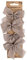 Ideen mit Herz Geschenk-Schleifen aus Jute | selbstklebend | Ideal zum Schmücken und Verzieren von Geschenken zu Weihnachten, Geburtstag, Hochzeit (8,2 x 7,2 cm | taupe | 4 Stück)
