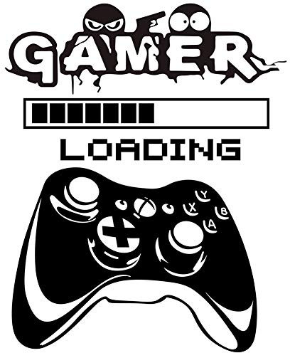 BESLIME Gamer Controller Wand Aufkleber, Wandtattoo Gamer kreatives Spiel, lustiger Vinyl-Videoaufkleber für Familie, Zuhause, Kinder, Wohnzimmer, Schlafzimmer, Spielzimmer, Wanddekoration, 2pcs