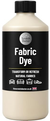 Scratch Doctor Flüssige Stofffarbe, einfach zu verwenden, Textilfarbe für Sofas, Möbel, Kleidung, Leinwand, Schuhe, Denim und mehr, 23 Farben erhältlich (Hellcreme, 500 ml)