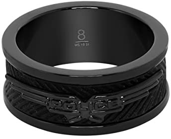 Police Herrenring PJ26401RSUB.01-8 (20), One Size, Kunststoff, Kein Edelstein