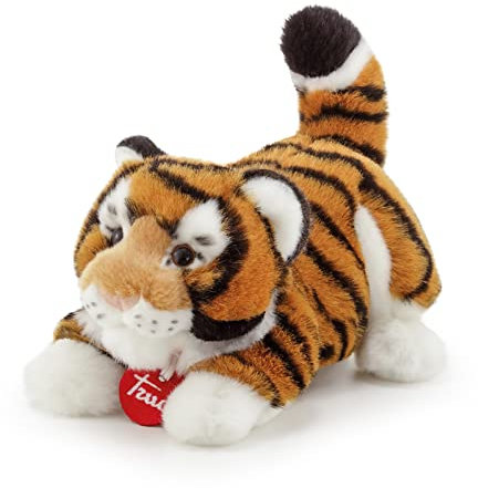Trudi Tigre Bruce Tigre Mascotte Peluche, Regalo di Natale e Compleanno. | 18x14x19cm Taglia S | Animali Esotici Tropicali | Modello 27136