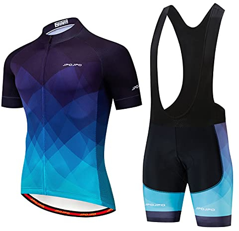 Hotlion Herren-Fahrradtrikot-Set Sommer-Fahrradbekleidung Profi-Team-Fahrradbekleidung Straßenradtrikot-Outfits Fahrrad-Kit für Herren, XL