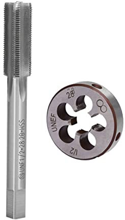 2pcs / Set 1/2-28 Tap 1 / 2x28 Die Kit HSS Thread à main droite LZRONG