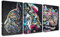 Klassische Banksy Street Art Decor abstrakte Graffiti Bilder Tigar und Katze Höschen Holwing Wolf Kunstwerk 3 Paneele Drucke Leinwand Wandkunst Wohnzimmer Zuhause Moderne Dekor Gerahmt Aufhängen