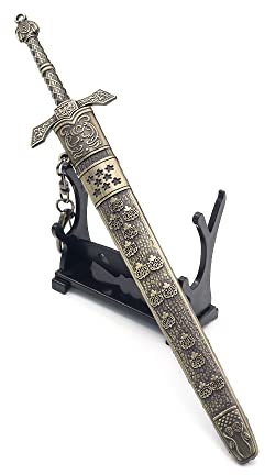 Elden Ring Weapon Replica Greatsword Colossal Sword Spear Kanata Knife Action Figures Toys Collection Gift Party Supplies Desk Decoration Backpack Pendant Gift (Vagabond Banished Knight's Greatsword)