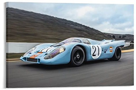 Supercar Poster Porsche 917 Dekoratives Gemälde Leinwand Wandkunst Wohnzimmer Poster Schlafzimmer Gemälde 50 x 75 cm