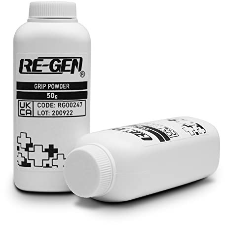 RE-GEN Grip Powder 50g Shaker Flasche Doppelpack – Ideal Schläger Sport, Tennis, Squash, Badminton, Gymnastik, Basketball