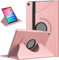 AM Case For Samsung Galaxy Tab A 10.1 2019 T510 T515 T517 Leather Smart Rotating 360 Flip Case Stand Cover for Galaxy Tab A 10.1 inch SM-T510/SM-T515 2019 Tablet with Pen Holder (Rose Gold)