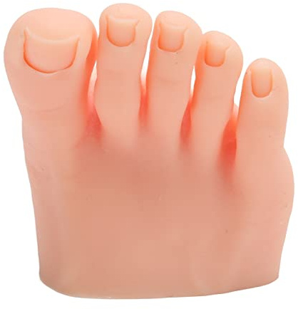 Modèle de Faux Pied d'entraînement, Demi-Pied en Silicone Souple Couleur Peau Claire, Outil de manucure prothétique pour Ongles Art Training Display, Practice Fake Training Foot (Droite)
