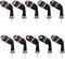 LeFeng 10pcs Knitted Golf Iron Head Covers 3-9/A/P/S Set - Lightweight and Durable Material - Fit Well for Callaway Ping Taylormade Cobra Etc.(Black Red Stripes)