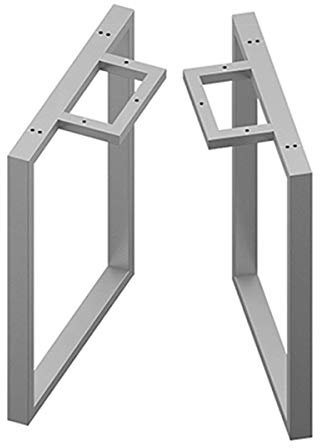 CAZARU Pied de Support de Meuble, Pieds de Table d'appoint en Fer forgé Robuste, Pieds de Table de Bar antidérapants réglables, Peinture argentée Pieds de Meubles de Bricolage/Pieds de Table à