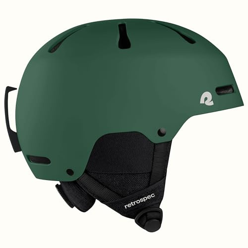 Retrospec Comstock Skid- och snowboardhjälm för vuxna – hållbart ABS-skal, skyddande EPS-skum och 10 kylventiler – justerbar passform för män och kvinnor – vintersport