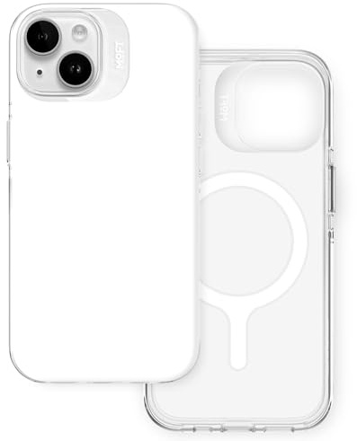 MOFT Magnetisch Hülle für iPhone 15 mit MagSafe, Kompatibel mit MagSafe Wireless Zubehör, Vergilbungsschutz, 1,5 m Fallschutz, Kratzfeste Handyhülle (Weiß)