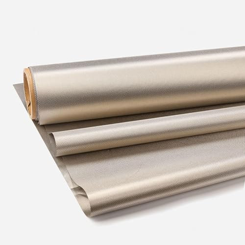 Abschirmgewebe Blocker in Militärqualität Kupfer-Nickel-Faraday-Gewebe RF Signals Reduzieren Block, Absorbiert EMF EMI RF für Tasche/Geräteabdeckung Strahlung Computer,silver-10m