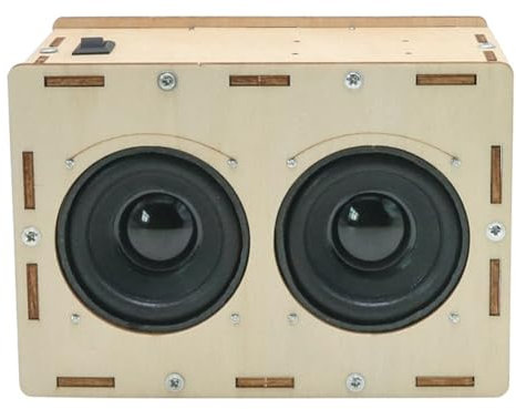 Graootoly DIY Bluetooth Speaker Box Kit DIY Speaker Box Sound Amplifier Builds Your Own Portable Wood Case Bluetooth Speaker with Combination Lock