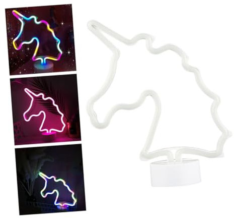 jojofuny Wandlampe USB Einhorn-Neon-Nachtlichter LED Wachs Schmelzwärmer einstecken Batteriefach nachtlampe Einhorn Nachtlichter Wandleuchten Mond Neonlichter Laternenpfahl Weiß