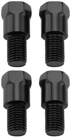 be in your mind 4pcs M10 32mm Adaptateur de Montage Rétroviseur de Moto RH et LH 10mm à 10mm Vis de Réglage Hauteur de Filetage Guidon Raccord de Rétroviseur Boulons à Filetage Inversé pour Motos