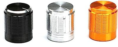 MCQWOMFQAK 30 Stück Mini-Potentiometerknöpfe Aluminiumlegierung, Kappe 15 x 16,5 mm, Silber, Gold, Schwarz, 10 Stück * 3 for Potentiometer xiaguolingsm