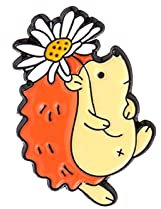 Broche Femme Mignon Animal émail broche broches dessin animé hérisson pour filles enfants cadeau épinglettes accessoire pour à dos Badges chapeaux Epingle A Nourrice Mariage (E, One Size)