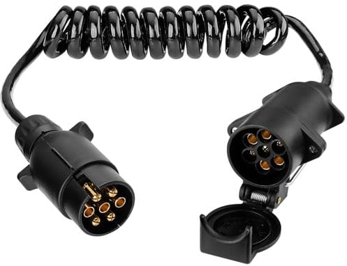 GEARCELL 2 Meter 7 Pin Trailer Extension Cable Male To Female, 12V Trailer Extension Lead With Trailer Plug Socket, Trailer Light Board for Europe Caravan/Trailer/Truck/RV/Boat/Trailer Accessories