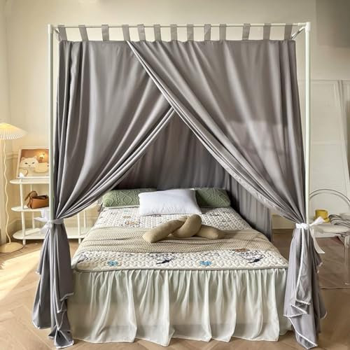 Dunkelgrünes King-size-moskitonetz Mit 4 Eckpfosten Für Mädchen, Erwachsene, Teenager, Kleinkinder, Mädchen, Kinderbett; Betthimmel-vorhang Für Schlafzimmer Mit Doppelbett, Doppelbett Oder Queen-size-