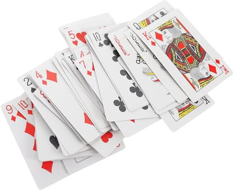 Abaodam Braille- Und Großdruck-Spielkarten Braille-Spielkarten Für Sehbehinderte Für Blinde Erwachsene Und Kinder Ideal Zum Erlernen Von Braille- Und Pokerspielen