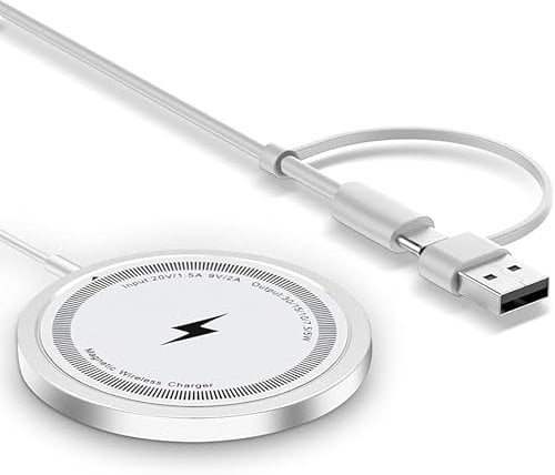 Magnetic Wireless Charger - Compatibale with Magnetic Fast Charger for IPHONE 15/14/13/12/11/XR/SAMSUNG S24/S23/S22/Google/Huawei/Xiaomi