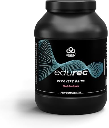 edubily® edurec Post Workout Recovery Drink mit Kohlenhydraten, Aminosäuren, Kollagen und Sauerkirschpulver (2400g Kirsche)