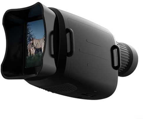 Digitales Nachtsichtgerät 1080p Infrarot Monokular mit 16-Fach Digitalzoom, 2-Zoll HD TFT Display, 3W Infrarotscheinwerfer für Camping, Jagd, Wildbeobachtung, Schwarz