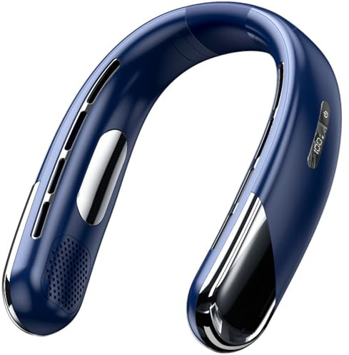 THINCAN Electric fan,Necks Cooling Fan 360 Degree Surround Airflows with 5 Adjustable Speed Lightweight Portable Wearable Air Conditioners