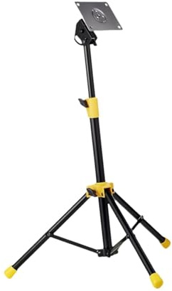 perfeclan Elektronischer Montageständer mit Platte, verstellbar, robustes Zubehör, Sample-Pad, tragbarer, geräuschloser Drum-Pad-Ständer aus Metall, Schwarz Gelb