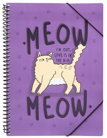 Grupo Erik - Porte Vue A4 Meow Meow | Porte Vues 30 Vues, Pochettes Plastiques, Classeur A4 Meow Meow