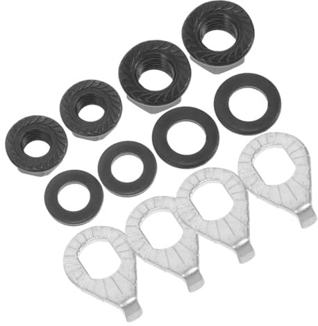 Toyvian 1 Ensemble Kit de Fixations de Roue de Vélo avec Écrous Flasques Acier Hanger Sécurisé pour Axes de Roues Complet pour Réparation Remplacement