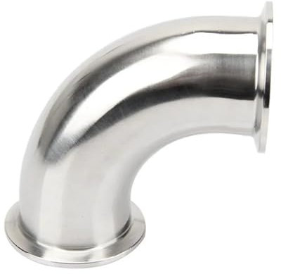 Raccordo a gomito a 90 gradi con ghiera in acciaio inossidabile SS304 Tri Clamp 3/4'' 1'' 1,5'' 2'' 2,5'' 3'' Diametro esterno del tubo(32mm - 50.5mm)