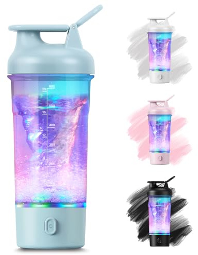 RDTOK Shaker Elektrisch, Elektrischer Shaker 750ML, Elektrischer Protein Shaker für Potein Pulver und Milchshake, BPA-freier, USB-C aufladbar, Blau