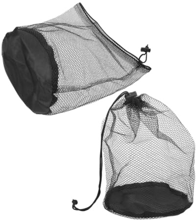 HONITANO 2pcs Large Sports Mesh Storage Bags Drawstring Organizer for Training Equipment Ball Holder for Gym Beach Travel and Outdoor Use Efficient and Sports Gear Management