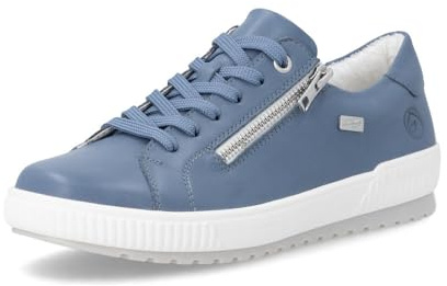 Remonte Damen Sneaker D0700, Frauen Schnürschuhe,lose Einlage,wasserabweisend,remonteTEX,Low-tie,Schnuerschuhe,Schnuerer,Schnuerung,blau (16),45 EU