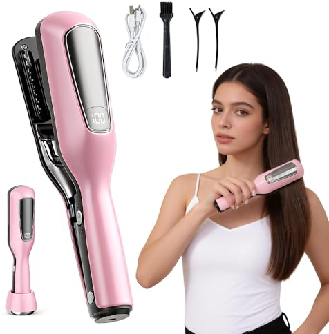 Wxeadu Coupe Fourche Cheveux, Coupe Fourche, Tondeuse À Pointes Fourchues Avec Affichage LCD, Tondeuse à Cheveux Fourchus Sans Fil, Élimine Coupe Fourches et Pointes Abimées pour Maison, Voyage