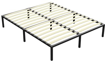Stanew Sommier 120x190 | 28 Lattes | Hauteur 29 cm | Sommier à Lattes avec 9 Pieds | Lattes Soutien Ergonomique | Cadre de Lit 120x190 avec Sommier | Lit 1 Place Robust pour Chambre | Montage Rapide