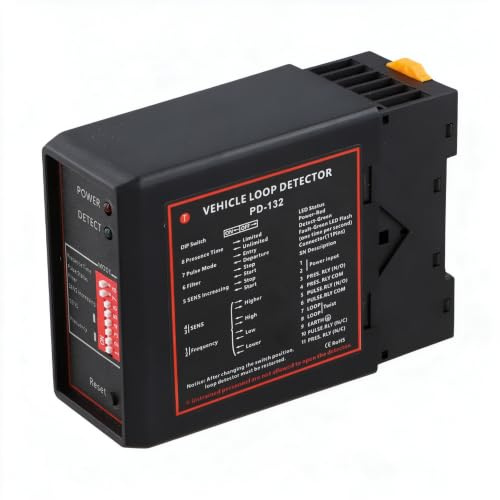 DC12V/24V DP132 Détecteur de boucle d'induction pour portes automatiques, systèmes de stationnement et contrôle d'accès (24V)