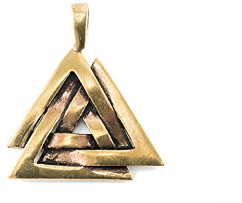 Germanenschmuck Valknut - Wotans Knoten (Kettenanhänger in Bronze) | Walknut, Wotan, Odin, Asatru, Heidentum
