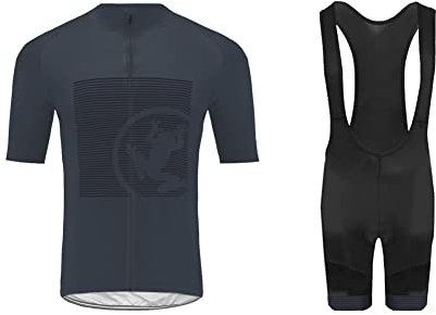 UGLY FROG Fahrradtrikot Kurzarm Set für Herren Radtrikot T Shirt Radsport Radtrikot Set Fahrrad Trikot Kurzarm+Radhose mit 20D Gel,Ursprüngliche Gaze Radjacke und Radhose,Cycling Jersey Radtrikot