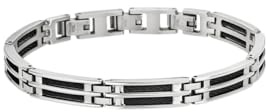 Lotus Style Herrenarmband Edelstahl 316L Armband de Design | Elegant, Bequem und Wasserdicht, Herrenarmbänder, Silberfarben 205.00 mm LS1800-2/1, Ideal als Geschenk