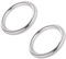 Sharplace 2 Stück O Ringe 6 x 45mm Edelstahl Ringe Poliert O Ring für Boot, Marine, YOGA GYM Zubehör