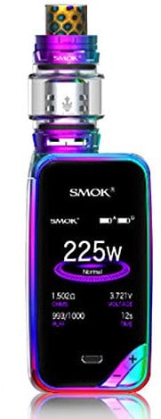 SMOK X-Priv 225W Mod mit TFV12 Prinz Verdampfer Tank 8ml E Zigarette Starter Kit,Ohne Nikotin (Prisma Regenbogen)