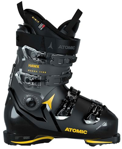 Atomic HAWX Magna 110 S GW BL Skischuhe, Unisex, Erwachsene, Schwarz/Anthrazit/Saffron, 43 EU, Schwarz/Anthrazit/Saffron, 43 EU