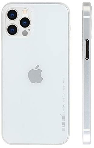 memumi Hülle für iPhone 12 Pro (DREI Kameraloch), Mehrweg 0.3 mm dick, Slim Fit, Mattes Finish [Stoßfest, rutschfest, Kratzfest]. Schutzhülle für iPhone 12 Pro (6.1 inch, Version 2020) -Trans-Weiß
