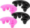 YUIP 4 Pièces Trempage du Bol, Bols de Trempage pour Ongles, Trempage de Manucure Bol, Outil de Spa de Manucure, Rose Rouge/Noir
